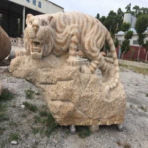 Tigre de pedra em grande escala Esculturas em pedra e esculturas Trabalhos de arte puros e naturais