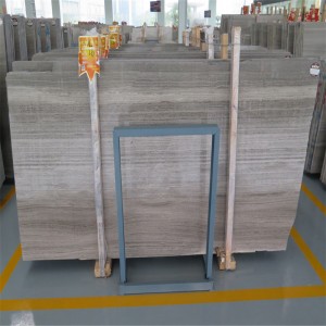 Laje de mármore de grão de madeira China Gey Serpegiante